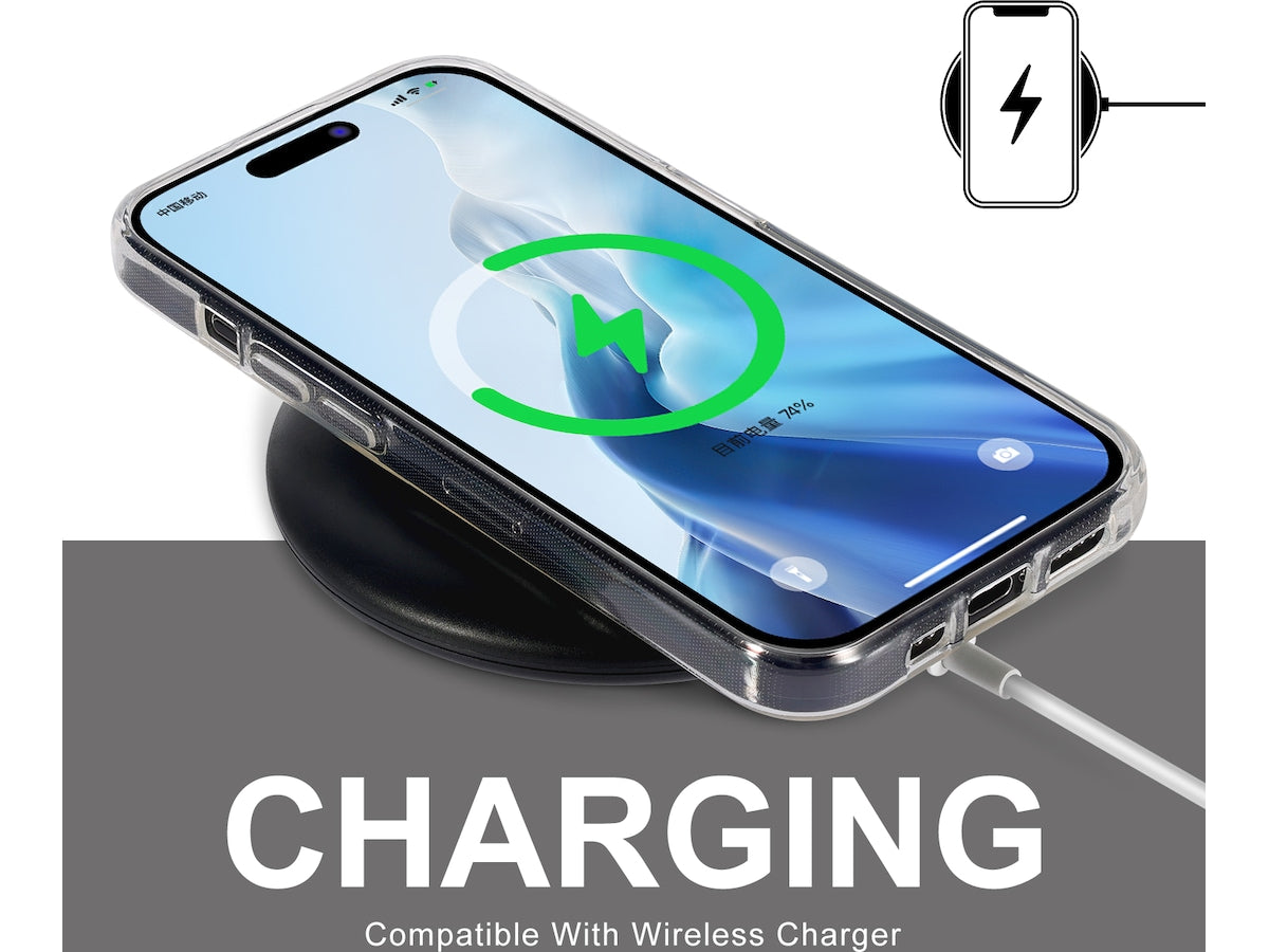 iiglo iPhone 15 Pro Silikondeksel (gjennomsiktig)