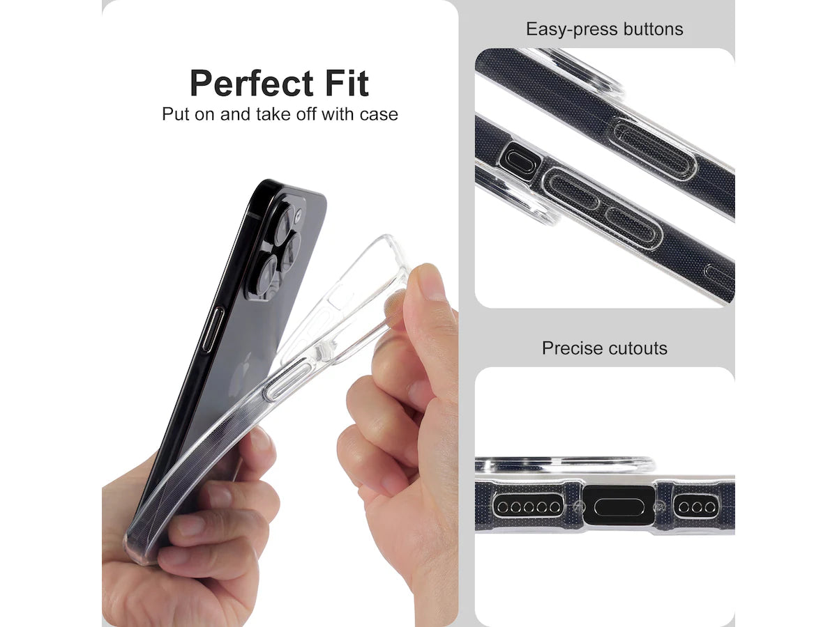 iiglo iPhone 15 Pro Silikondeksel (gjennomsiktig)